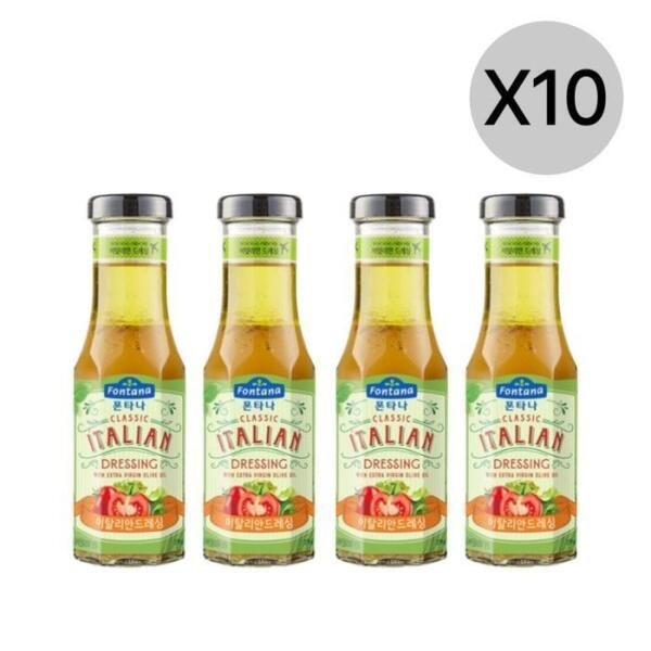[셀러허브 식품] 폰타나 이탈리안 드레싱 270g X40개 샐러드 오일 소스