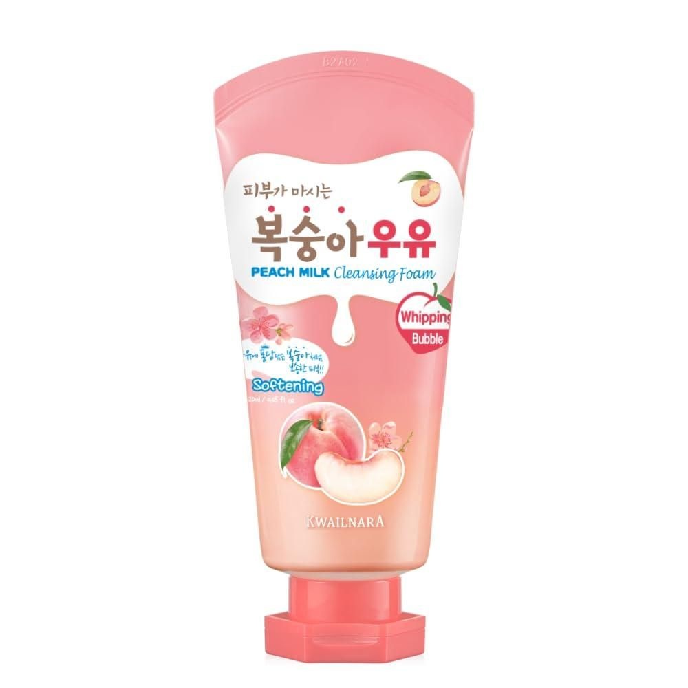 [해외] WELCOS KWAILNARA 밀크 페이셜 클렌징 폼 (120ml / 4.06액량 온스) (피치)