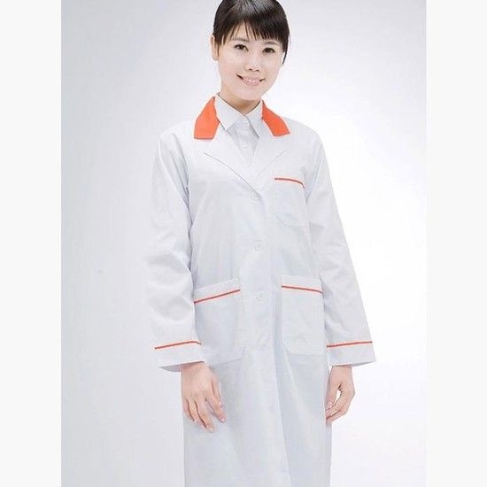 [QN0TVY1Z_58]배색 여성용 까운 영양사 의사 유니폼 약국