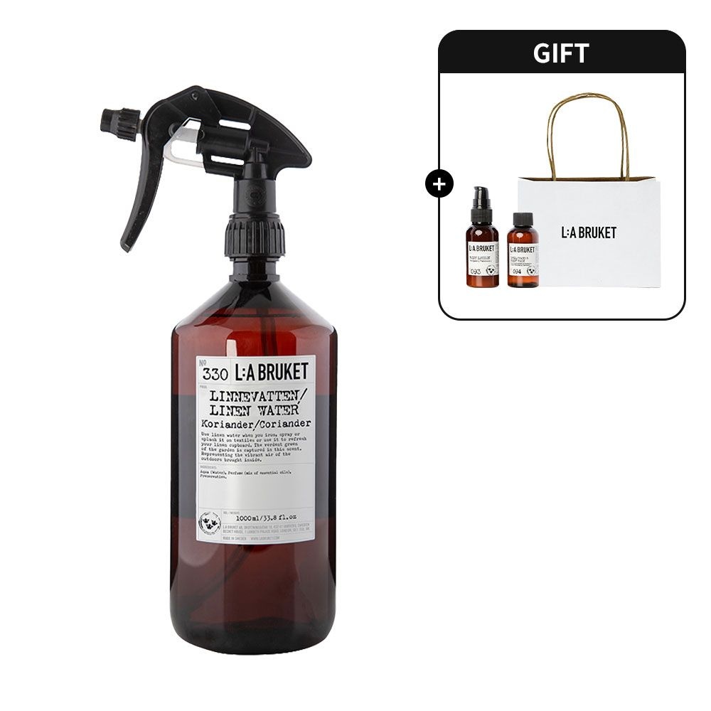 [오늘도착] [롯데백화점] 라부르켓 [기획세트] 린넨 워터 코리앤더 1000ml + 디럭스 2종 + 쇼핑백