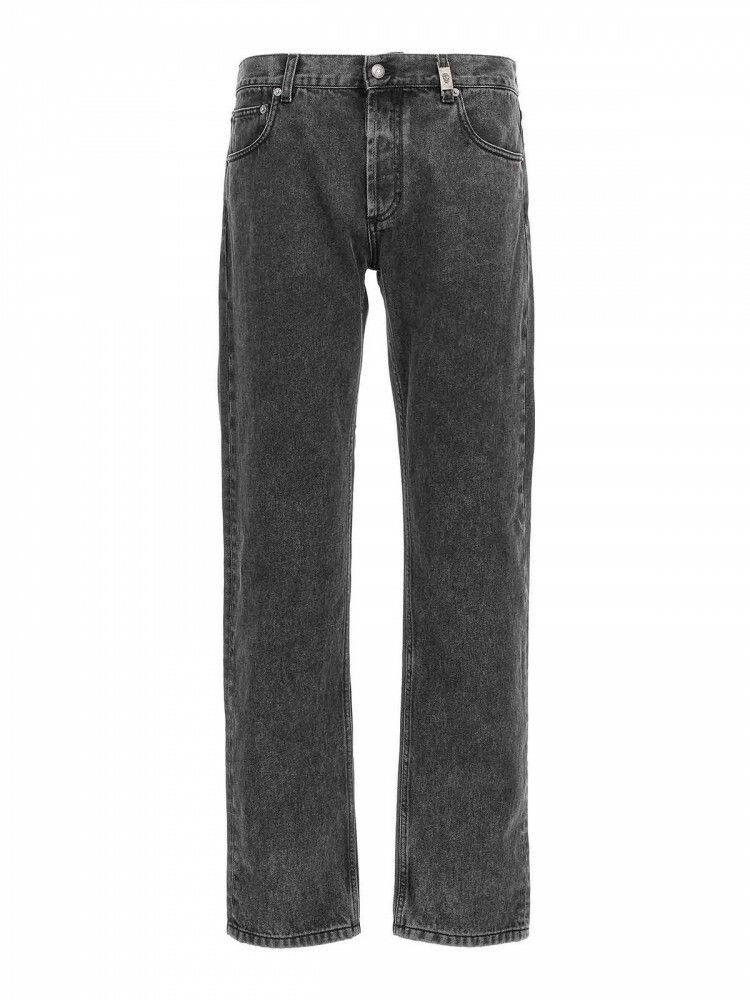 알렉산더 맥퀸 [관부가세포함] 라프리마 남성 부츠컷 메탈 플레이트 진 806156QYABB1213 블랙 /8