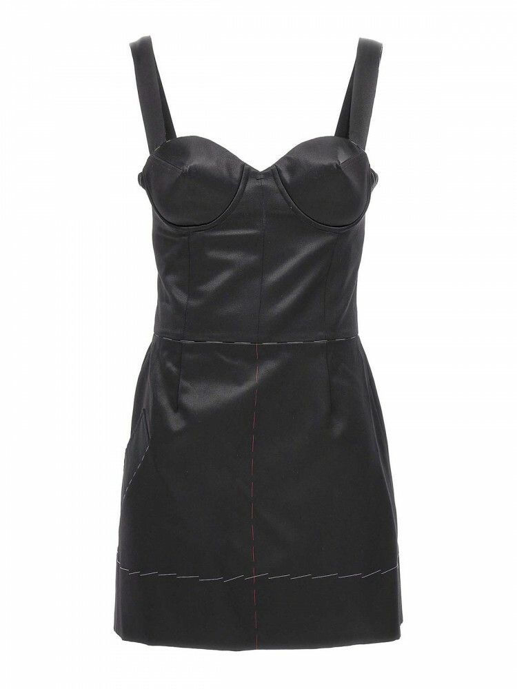 메종 마르지엘라 메종 마르지엘라 [관부가세포함] 라프리마 여성 니 Length 콘트라스트 스티칭 코르셋 원피스 S29DA0002S44074900 블랙 /8