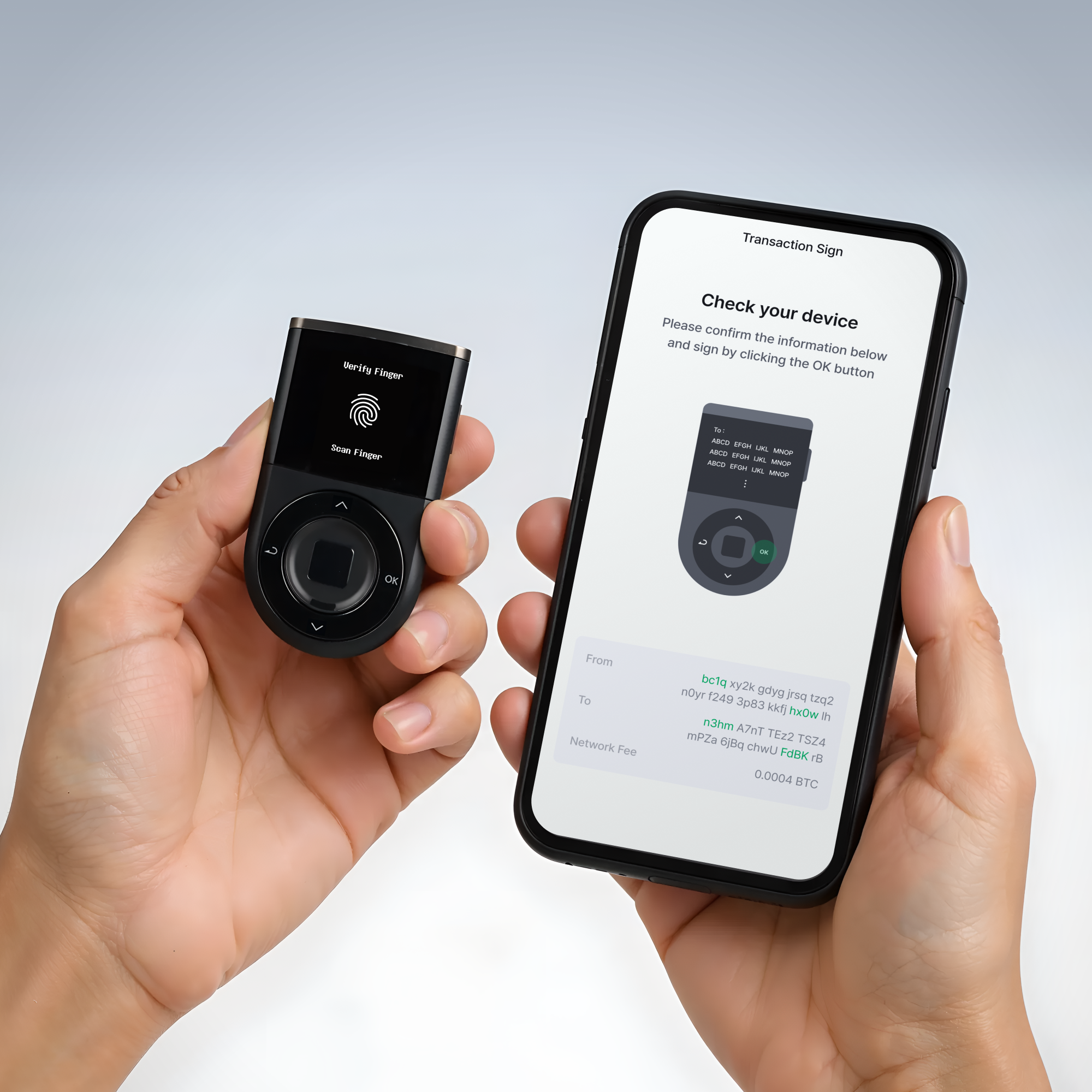 디센트(DCENT) 2X 패키지, 비트코인 지갑 콜드월렛 하드월렛 지문인식형 암호화폐 지갑