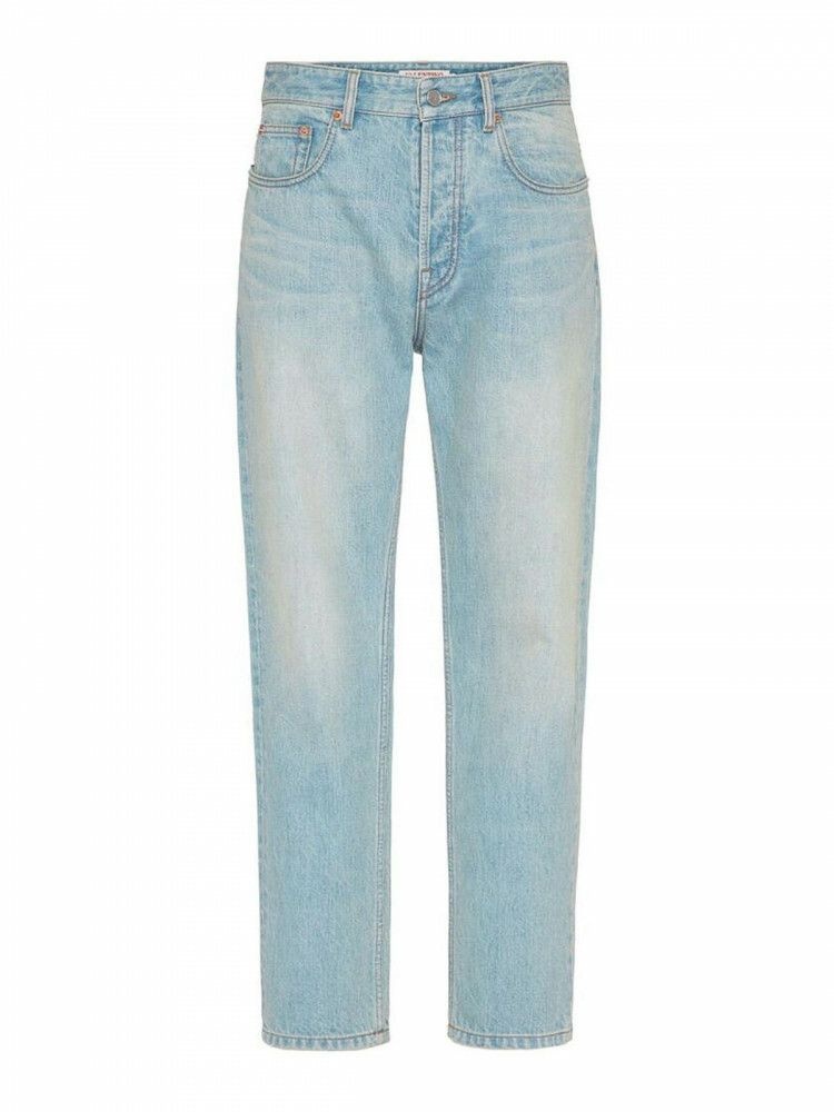 발렌티노 [관부가세포함] 라프리마 남성 스트레이트 레그 아이스 blue 페이드 이펙트 데님 팬츠 4V3DE03D9WD508 Blue /8