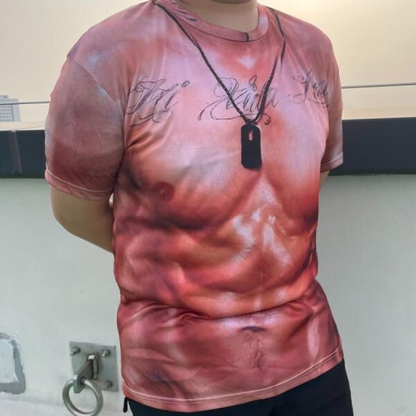 [아트박스] /든해상점 웃긴 근육 티셔츠 반팔 복근 몸짱 문신 선물