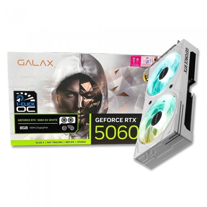 갤럭시 GALAX 지포스 RTX 5060 EX WHITE OC D7 8GB VGA 그래픽카드