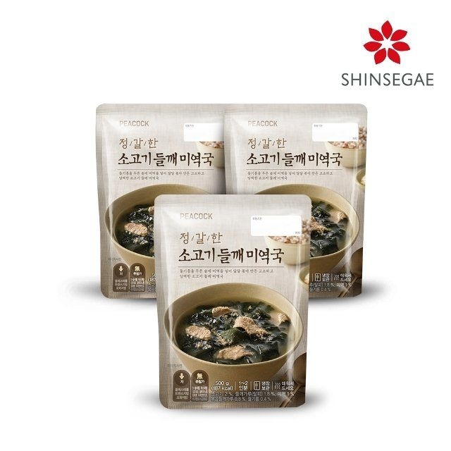 피코크 [피코크] 정갈한 소고기들깨 미역국 500g x 3팩