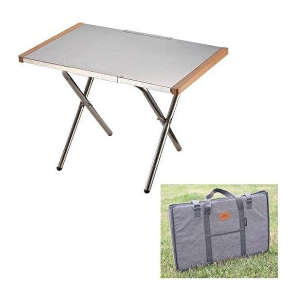 [베프몰]캠핑 nA011D297A2 접이식 스텐 사이드 테이블 1P 전용가방 포함