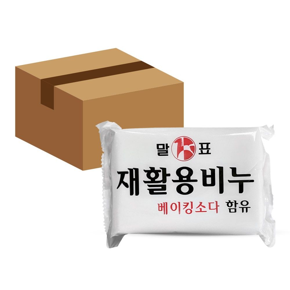 [오늘출발] 말표 재활용 베이킹소다 함유 세탁 빨래 비누 400g 24개