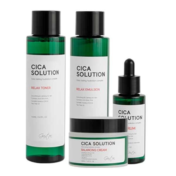 게스통 [게스통] 시카 솔루션 기초 4종세트 지성피부 성인 사춘기 청소년 로션 화장품