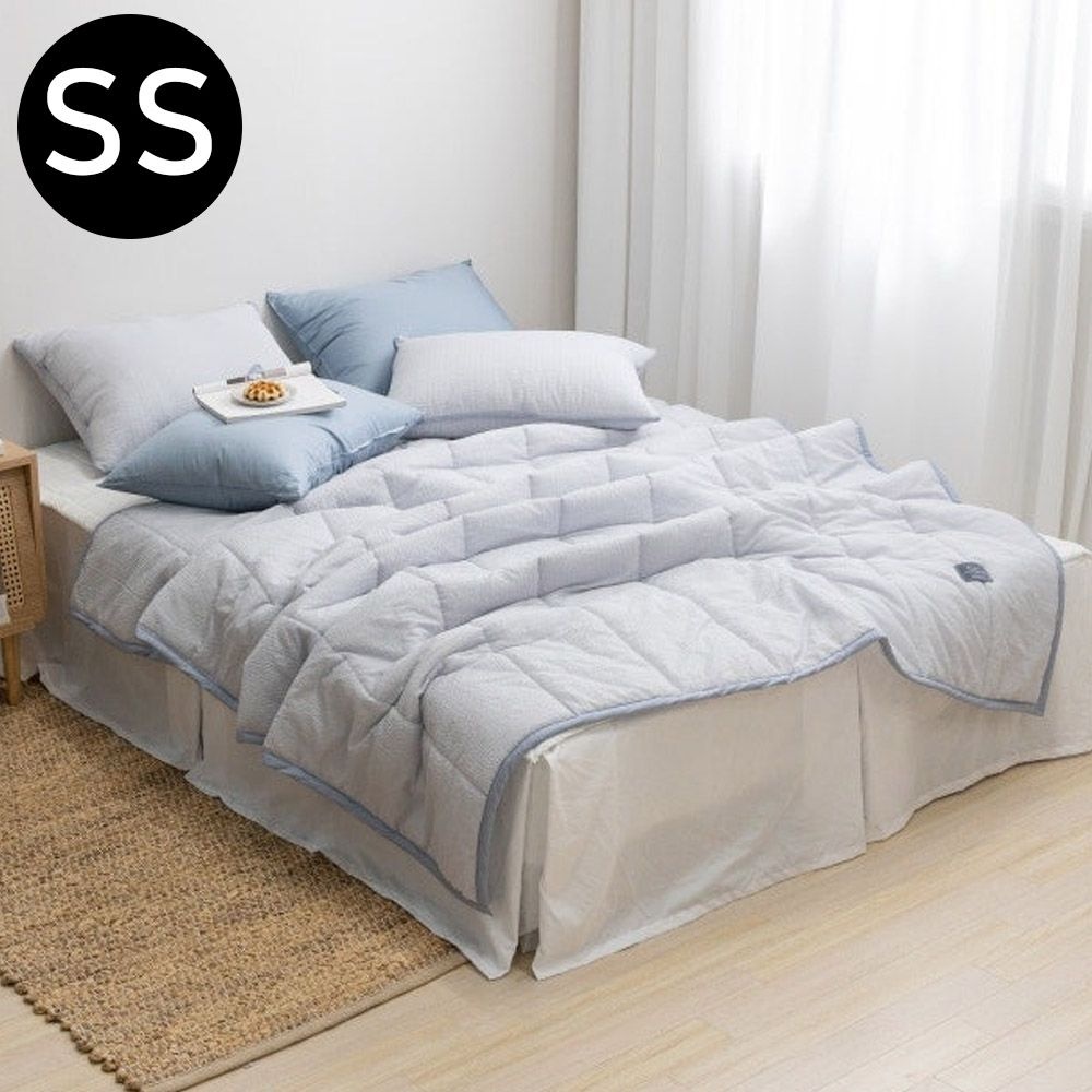 해피니 아이싱 스노우리플 여름 간절기 이불 패드세트 슈퍼싱글 SS (이불 그레이.이불