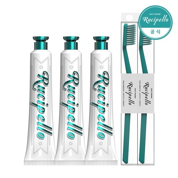 루치펠로 [루치펠로] 특별용량 미스틱포레스트 치약 50g 3개 + 칫솔 2개