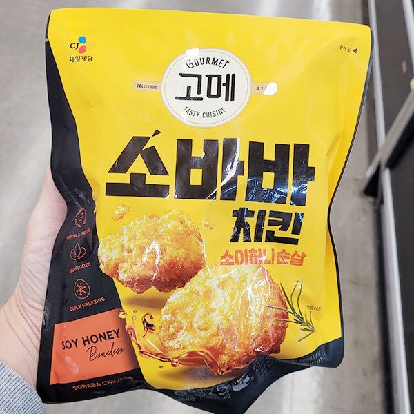 고메 소바바 치킨 소이허니 순살 375g 아이스박스포장