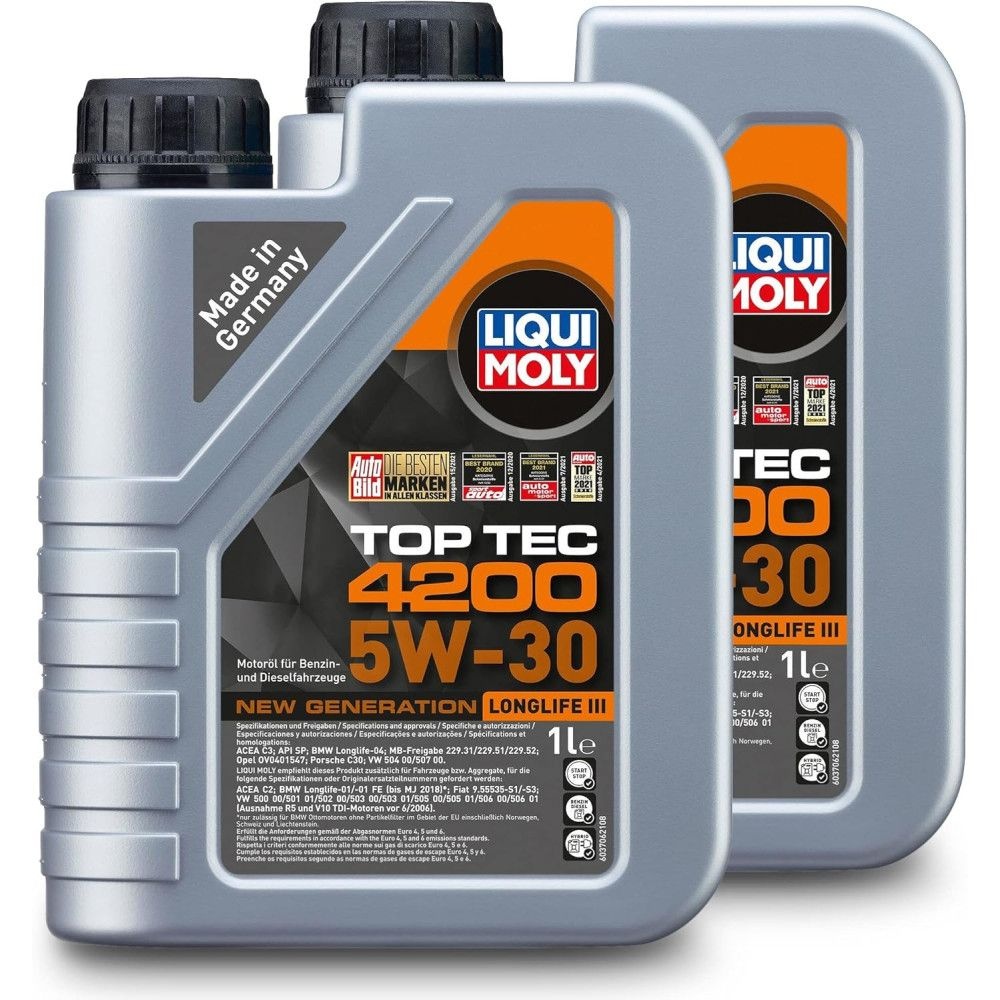 리퀴몰리 3706 탑텍 4200 5W30 엔진오일 1L x 2개