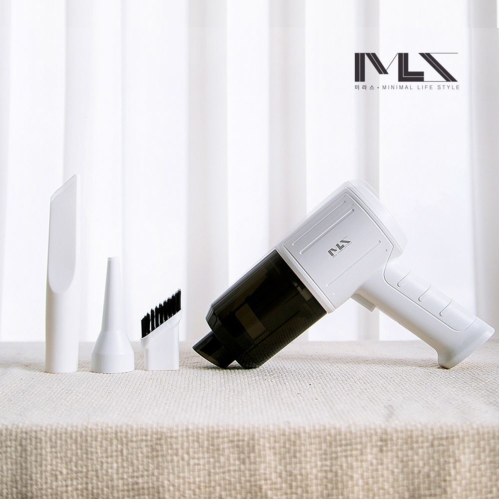 미라스 클린에어 무선 미니 핸디청소기 차량용청소기 MS-198V