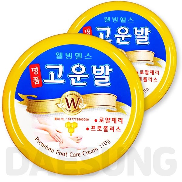 웰빙 헬스 고운발 크림 명품 110g X2개 뒤꿈치 풋 크림