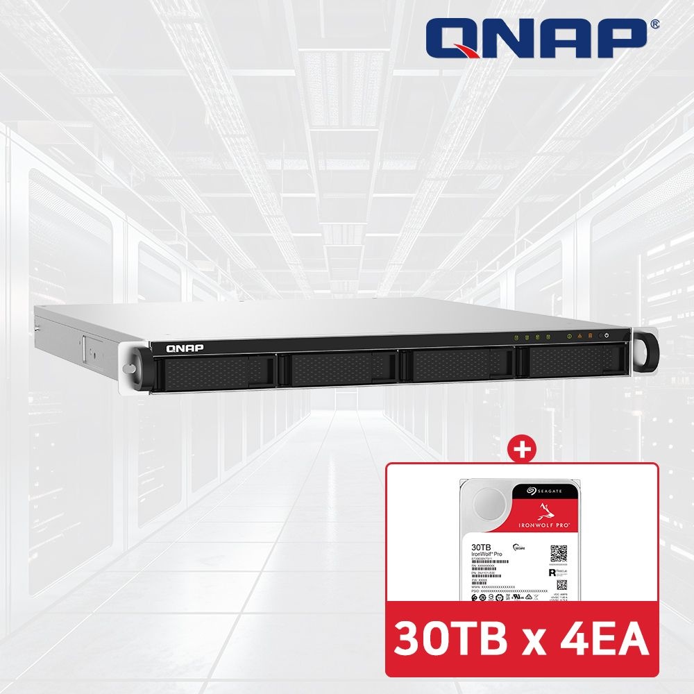 QNAP TS-432PXU-RP-2G NAS 4베이 아이언울프프로 120TB [30TBx4] HDD 포함
