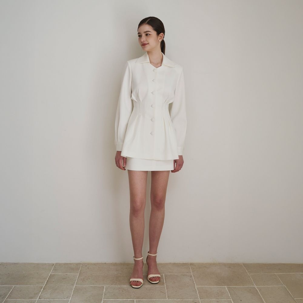 (주)레이커 르니나 MELISSA slim jacket skirt set_WHITE