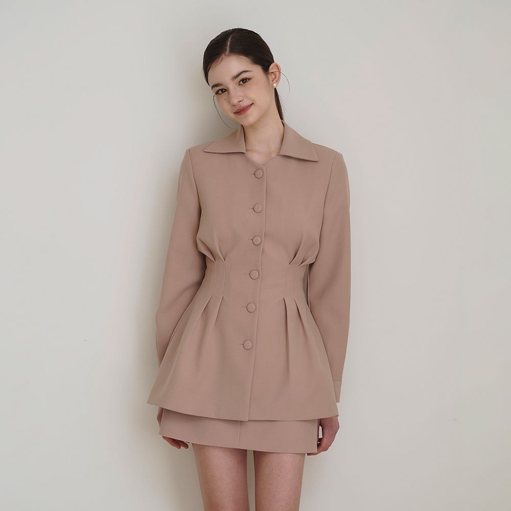 (주)레이커 르니나 MELISSA slim jacket skirt set_MOCHA MOUSSE