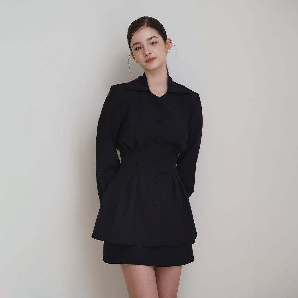 (주)레이커 르니나 MELISSA slim jacket skirt set_BLACK