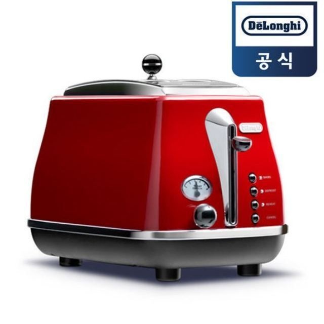 드롱기 아이코나 토스터 CTO2003.R 레드 [분리형 부스러기받침대/6단계다이얼조작]