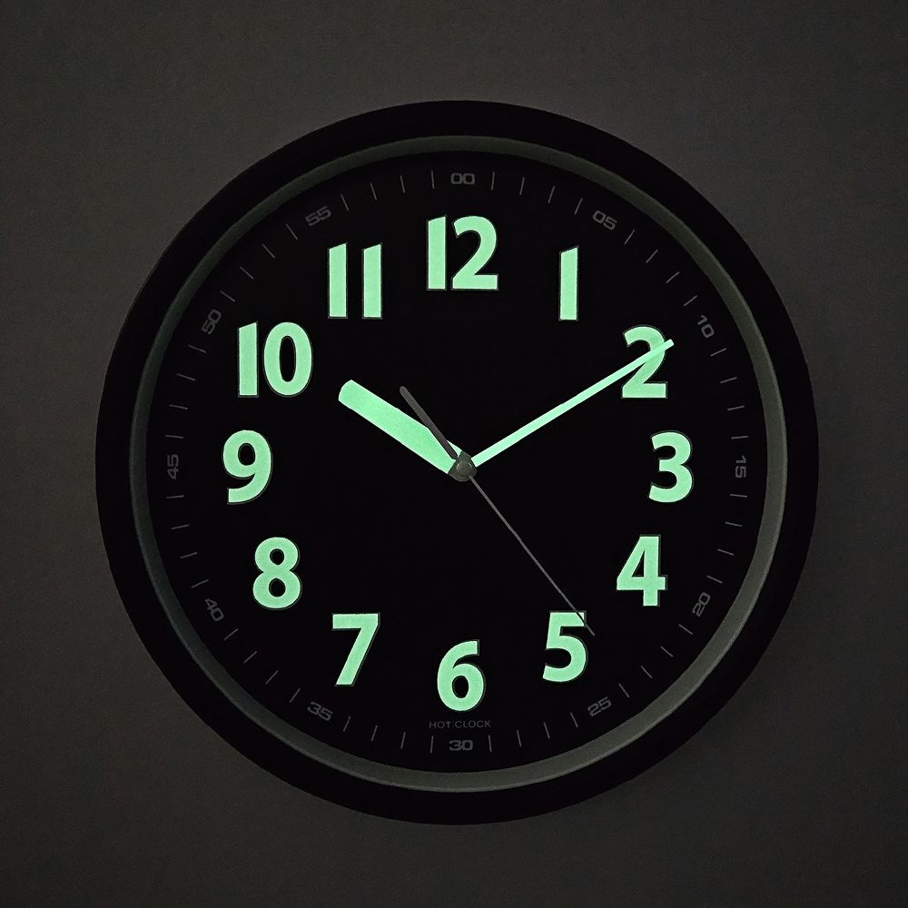 국산 야광 무소음 벽 시계 컨벡스 평면 야간 벽걸이 이사 거실 선물 학교 병원 사무실