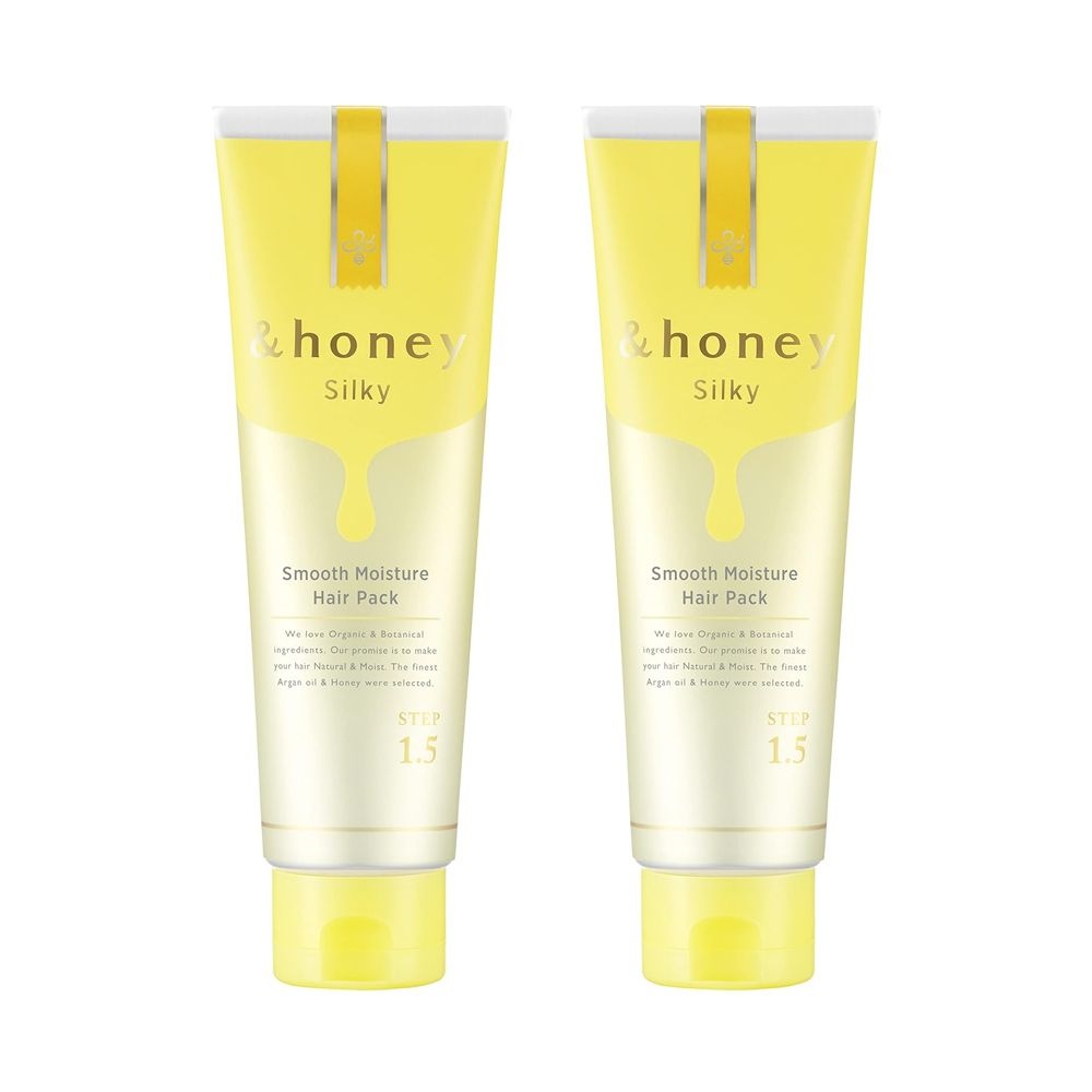 [해외] 앤드허니 실키 스무스 모이스처 헤어팩 1.5 130g 2개 헤어마스크 트리트먼트 일본