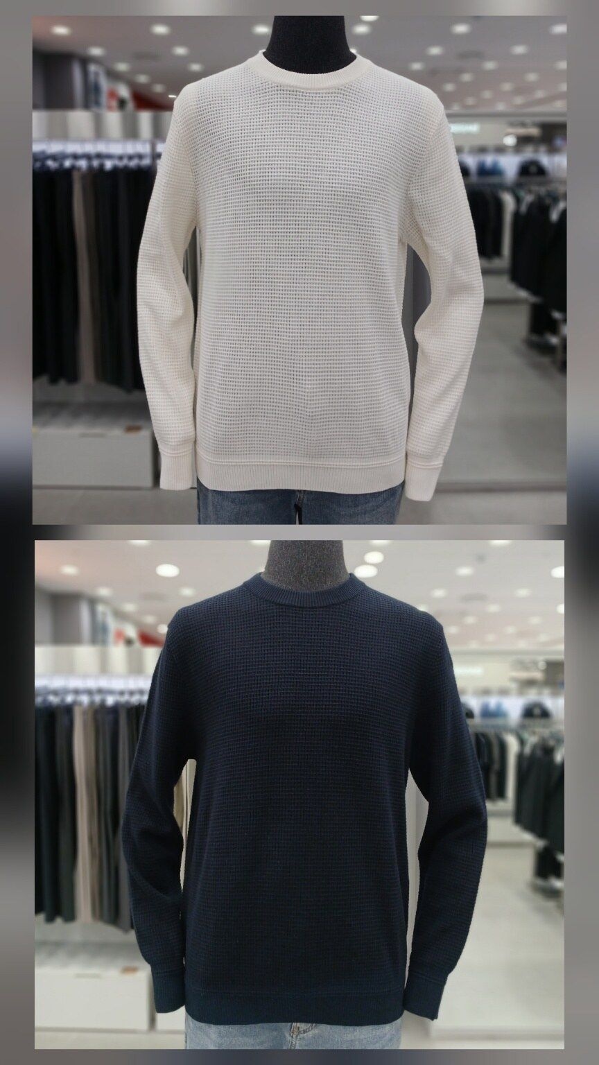 앤드지 [모다아울렛][앤드지]25 F/W 면혼방 캐쥬얼 긴팔 니트 2종 HZF3ER1103_GN 구리남양주점