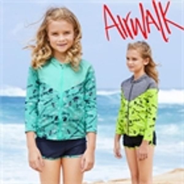 에어워크 [하프클럽/에어워크]에어워크서프 여아동래쉬가드 2피스 YAWe0641/아동레쉬가드/아동래시가드/아동수영복/아동비