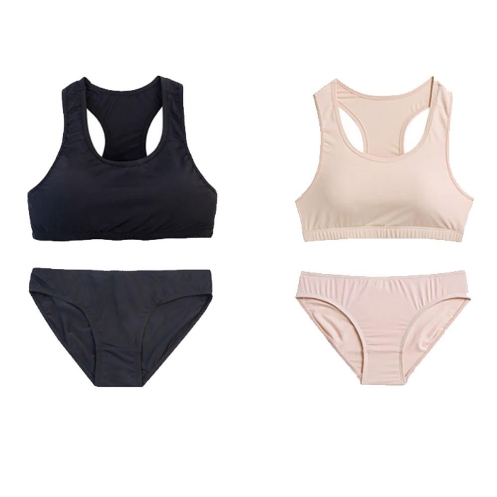 [베베샤]초등여아 레쉬가드용 브라탑 팬티세트 심플 여중생 착용감좋은