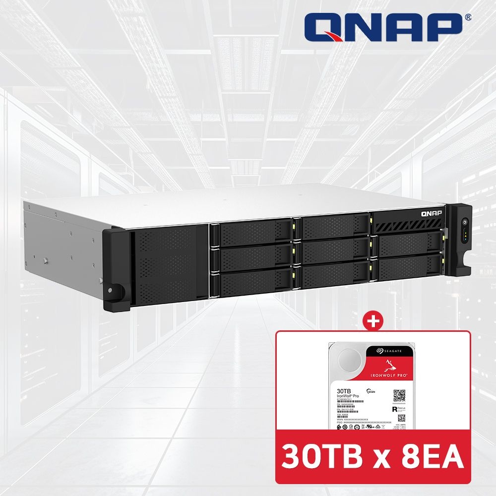 QNAP TS-873AeU-RP-4G NAS 8베이 아이언울프프로 240TB [30TBx8] HDD 포함