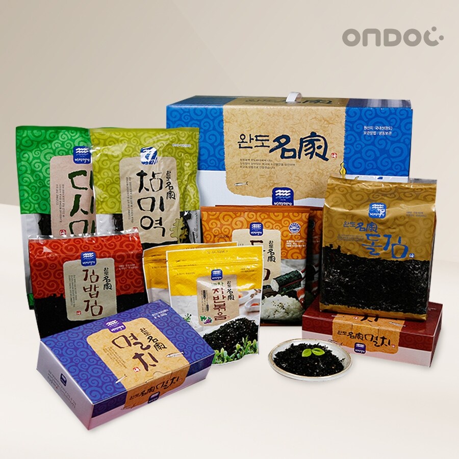 [온도씨]건어물 알뜰 종합세트 2호(돌김,건미역,건다시마,구이김,녹차자...