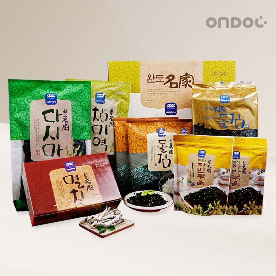 [온도씨]건어물 알뜰 종합세트 1호(돌김,건미역,건다시마,구이김,녹차자...