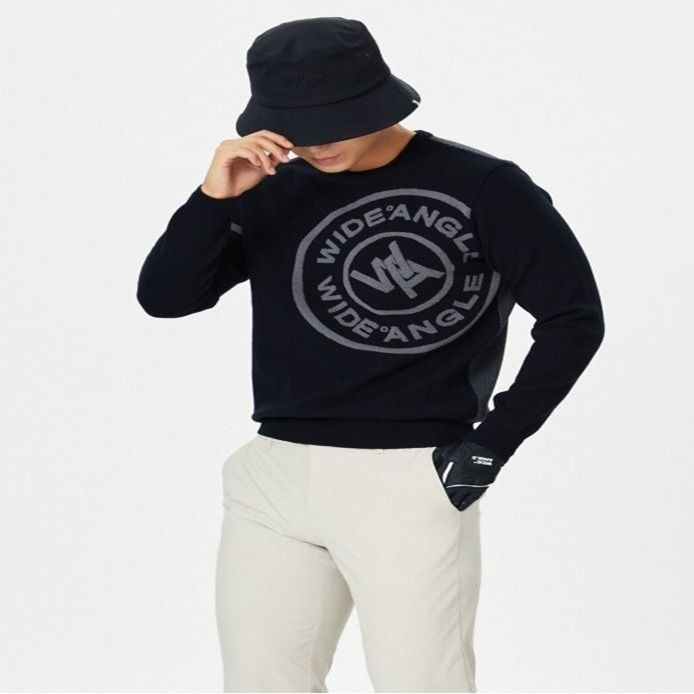 [롯데백화점] 와이드앵글 CO 로고 모티프 라운드 풀오버 MWMU24K71 LE1220009116