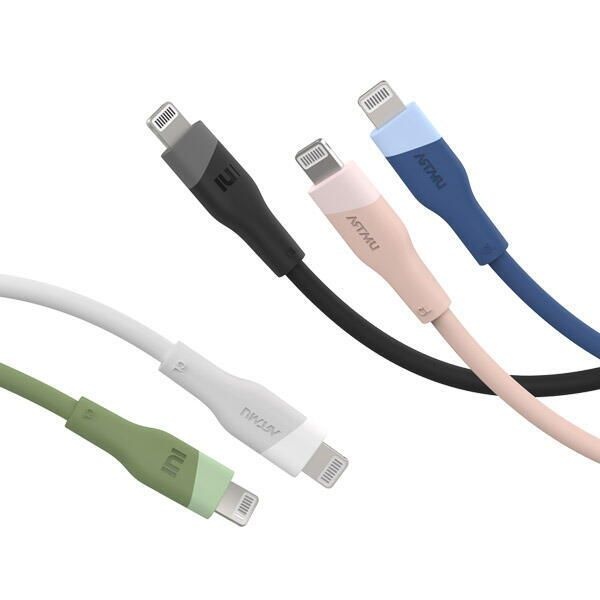[아트박스] /아트뮤 실키 USB C타입 to 라이트닝 8핀 MFi 고속충전 케이블50cm