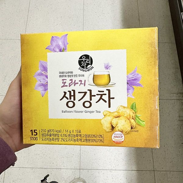 송원식품 우리차 도라지 생강차 14g x 15포