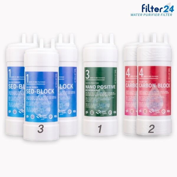 필터24 [필터24] 쿠쿠 인앤아웃 CP-SS100HWS 정수기필터 호환 1년세트 [5인치 3+1+2]