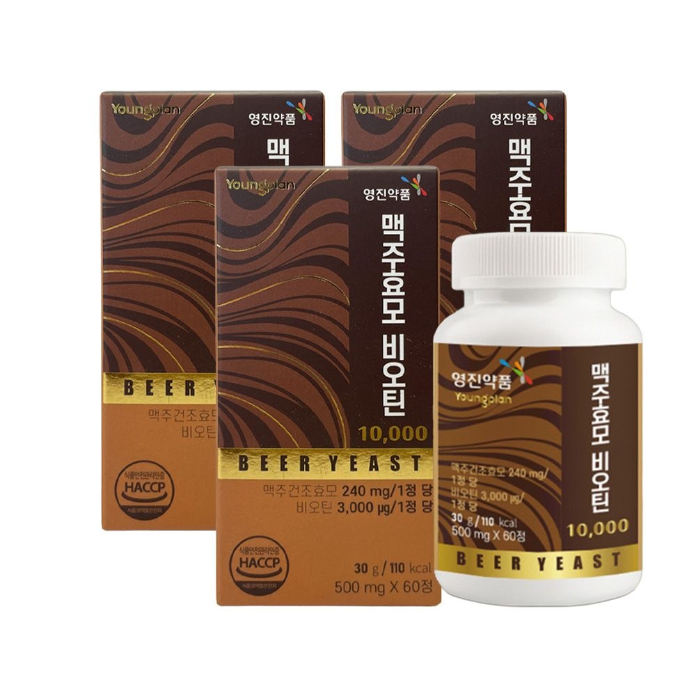영진약품 맥주효모 비오틴 10000 60정 X 3개 건조맥주효모