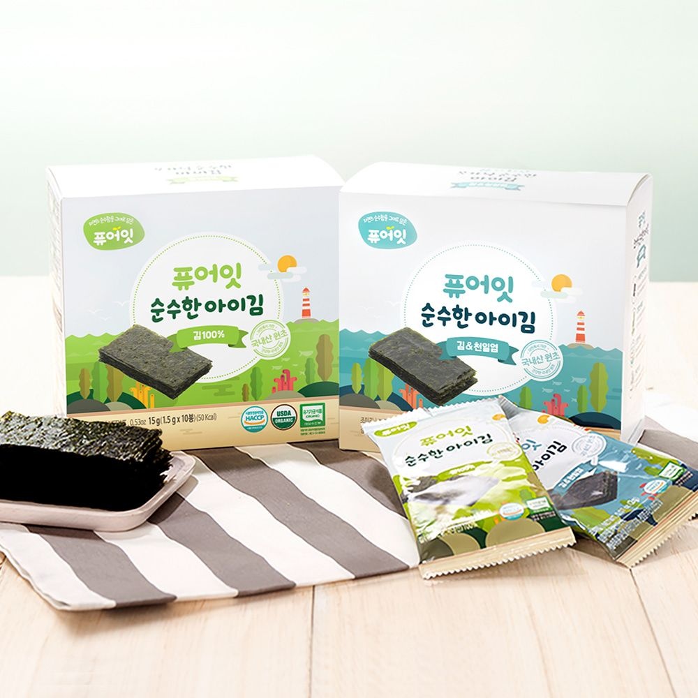 오가닉 순수한 아이김 2가지 맛 유기농