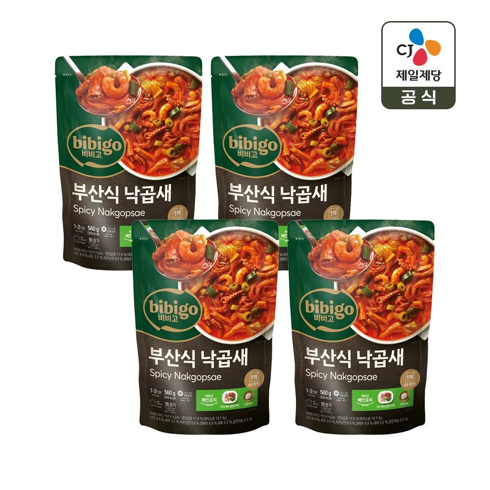 CJ제일제당 비비고 부산식낙곱새 560g x4개