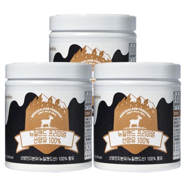 에이프로바이오 뉴질랜드 프리미엄 산양유 100% 450g X 3개 고순도 산양전지분유 단백질보충