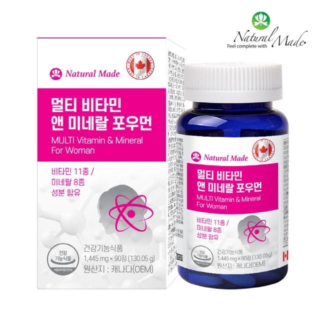 [네츄럴메이드] 멀티비타민 앤 미네랄 포 우먼 (1,445mgx90정)