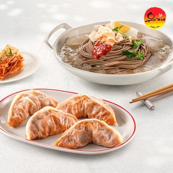 유가네 물비빔막국수 4인분 + 육거리소문난 김치만두 2팩