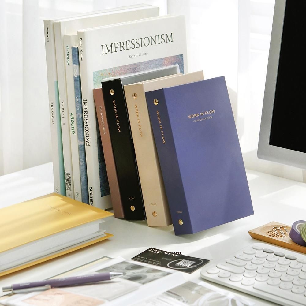 영업직 거래처 명함집 168포켓 하드커버 명함첩 슬롯 사무실 바인더 영업사원 명합파일