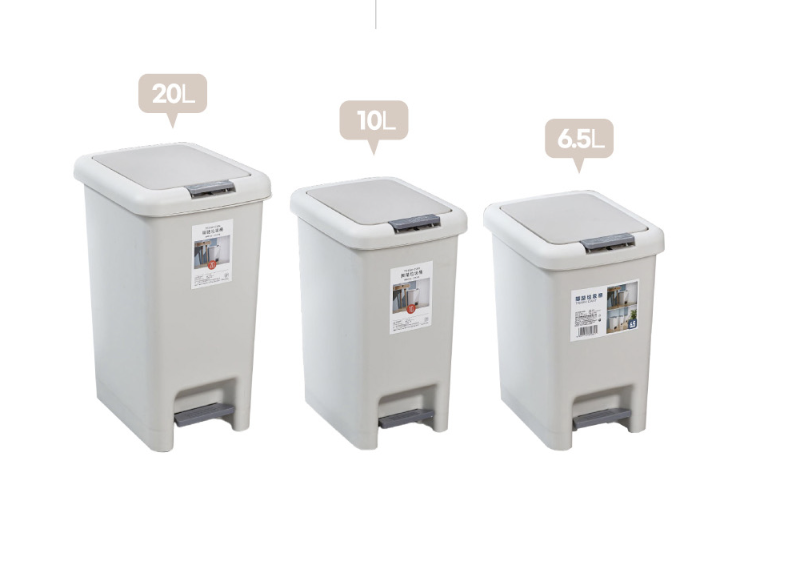 오션커머스 페달형 사무실 실내 10리터 20리터 쓰레기통 밀폐  이쁜 깔끔한 가정용 업소용 고급 페달 인테리어 화장실 욕실 냄