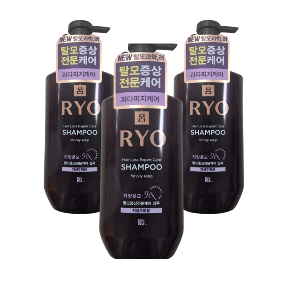 려 자양윤모 9ex 탈모전문케어 샴푸 지성 400ml 3