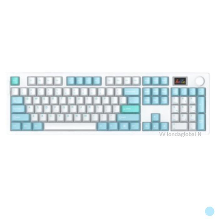 다얼유 8K 유선 기계식 키보드 스노우축 아이스블루