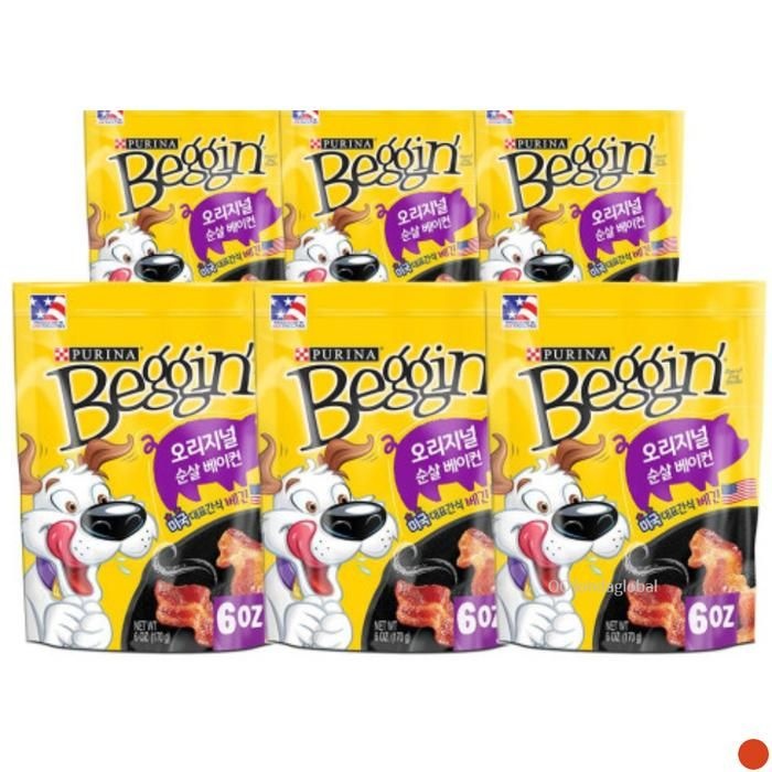 베긴 강아지 간식 스트립 베이컨 오리지널 추천 X6