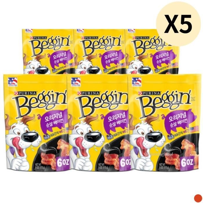 베긴 강아지 간식 스트립 베이컨 오리지널 추천 X30