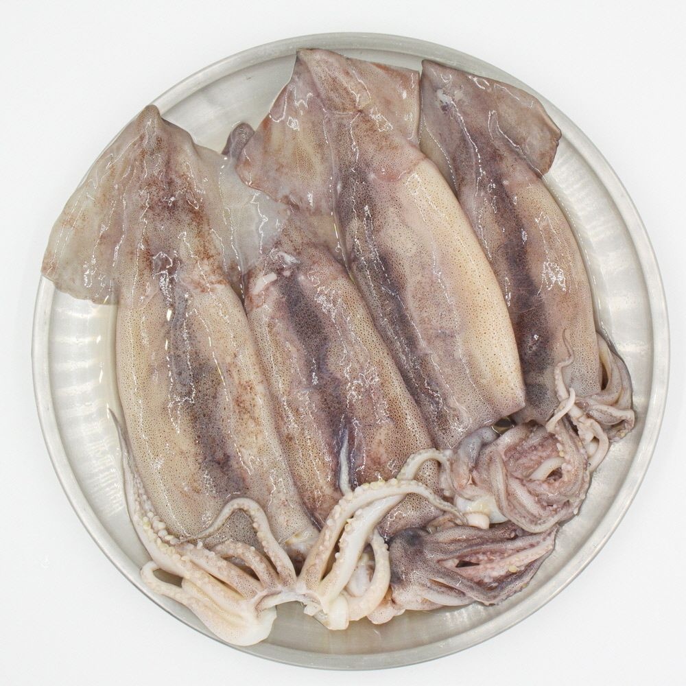 홍쁘로식품 간편 손질 통오징어 200G 320G 순대용 통오징어찜 오징어튀김 오징어볶음